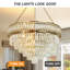 Lustre en cristal réglable 15 lumières, finition cuivre - 3 couleurs interchangeables, hauteur 22,8 po - 59,2 po, prêt pour plafond incliné-1315308205-1315308207-1315942157