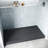 48 in. x 32 in. Alcove Acrylic Shower Base in Glossy Black With Right Drain, Drain Included-115222736