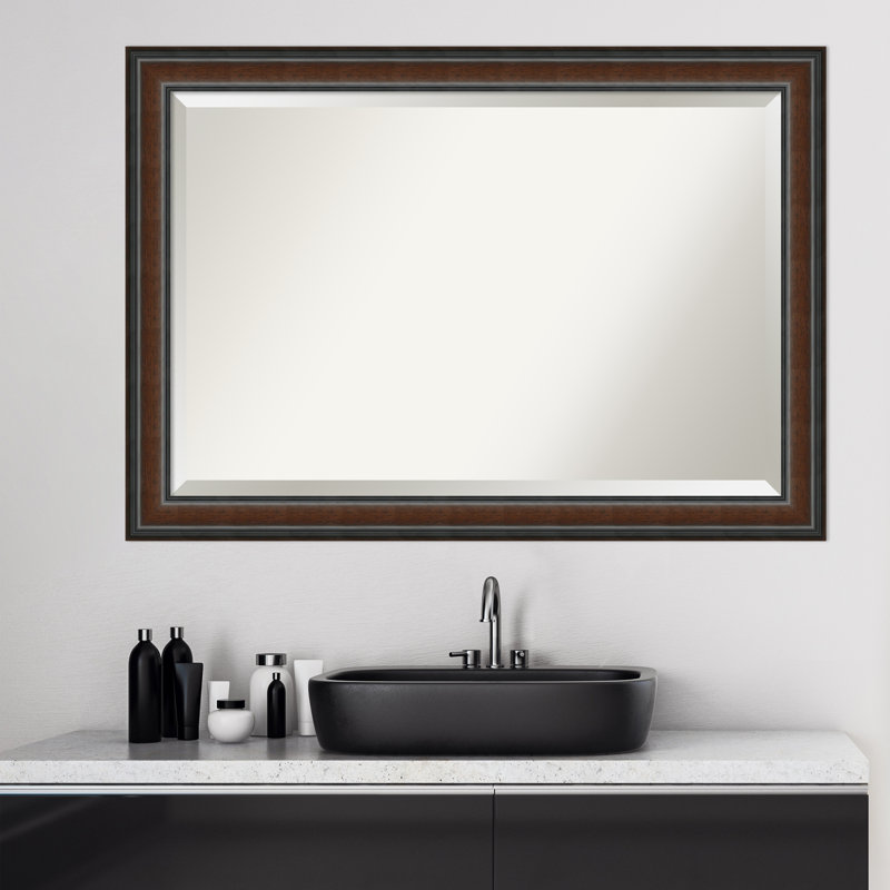 Roulston Wood Flat Wall Mirror, 27" H x 33" W