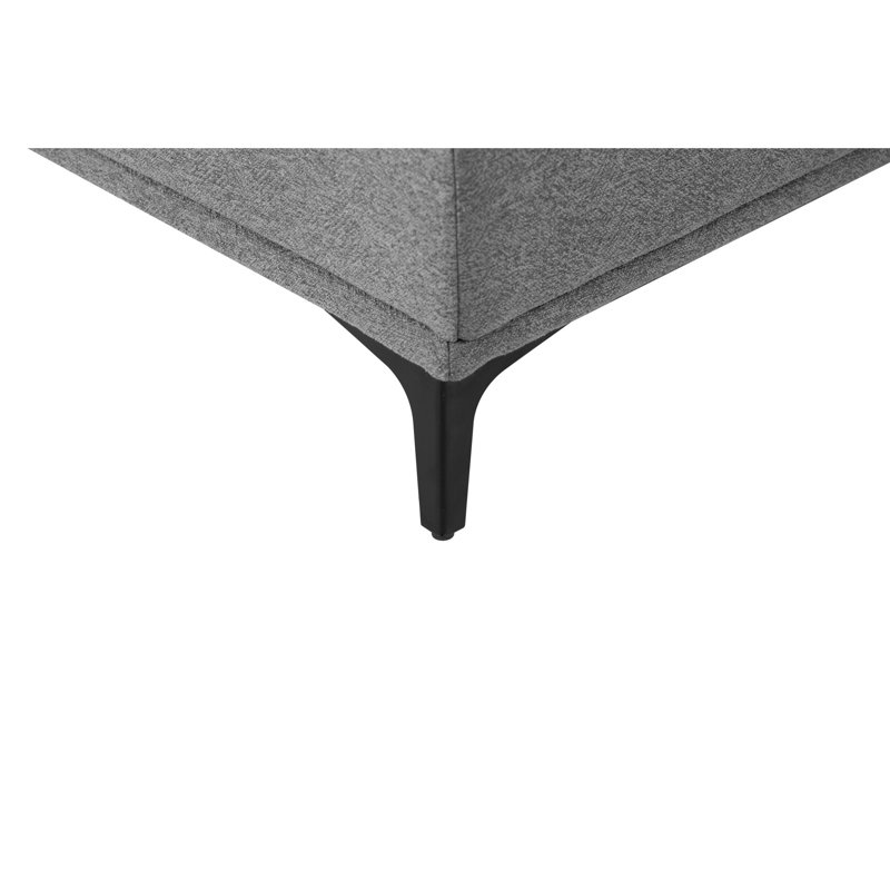 Canapé modulaire 4 pièces Eneri, 100 % polyester gris clair