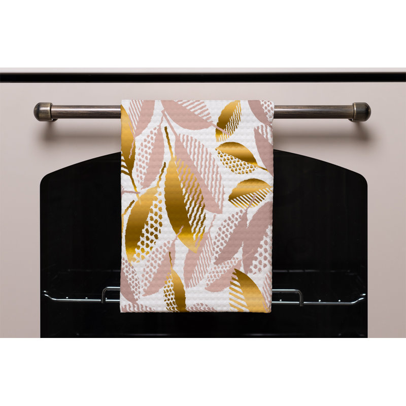 Cotton Floral Waffle Tea Towel Kitchen Towel