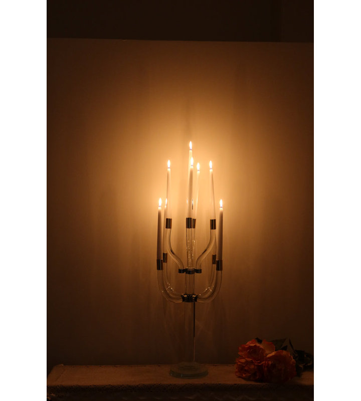 Candélabre 5 lumières avec extrémités dorées