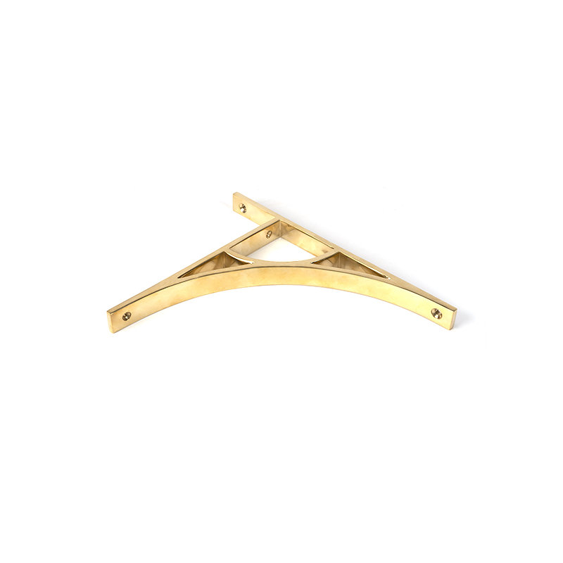 Tyne Shelf Bracket, Polished Brass, 26cm H x 7.9cm W x 2cm D