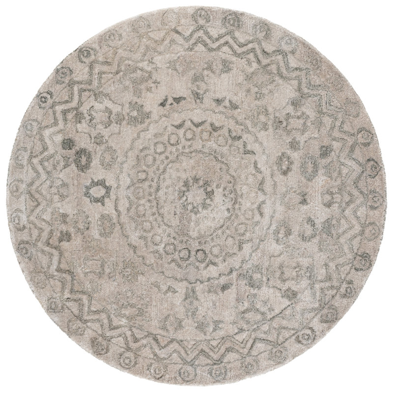 Anatolia 411 Hand Tufted Performance Oriental Rug, Round 6'