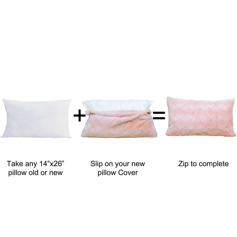 Floral Rectangular Lumbar Pillow Cover, Rose Quartz