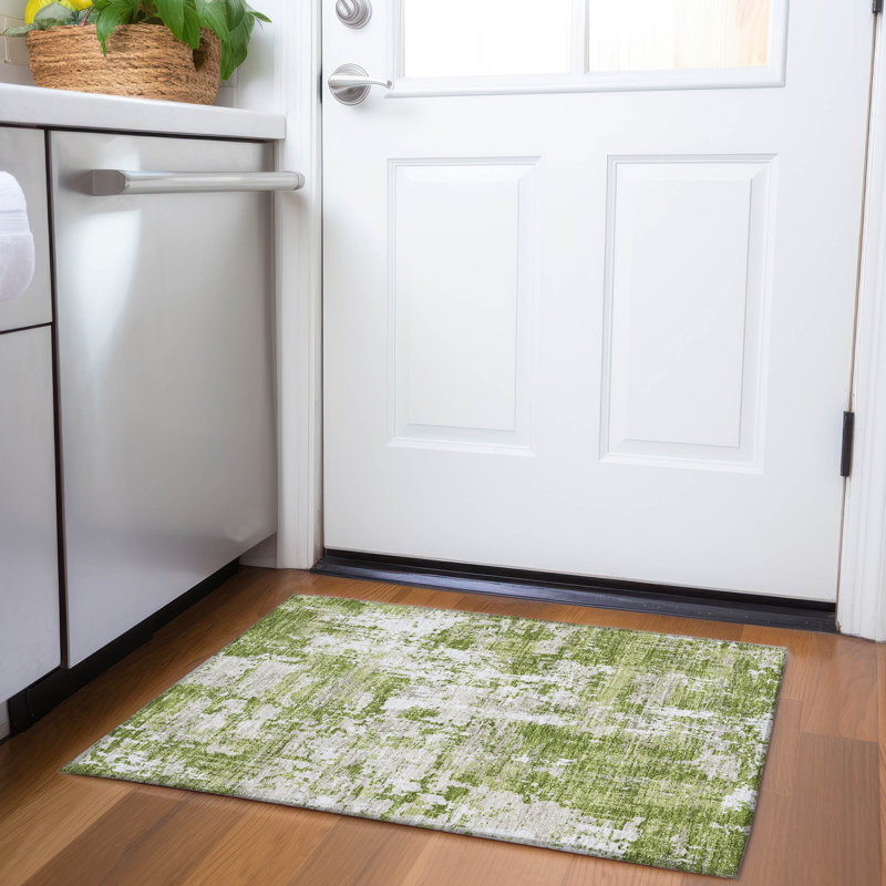 Premium Machine Washable Mayfield AMF1008 Abstract Rug, Rectangle 1'8" x 2'6"