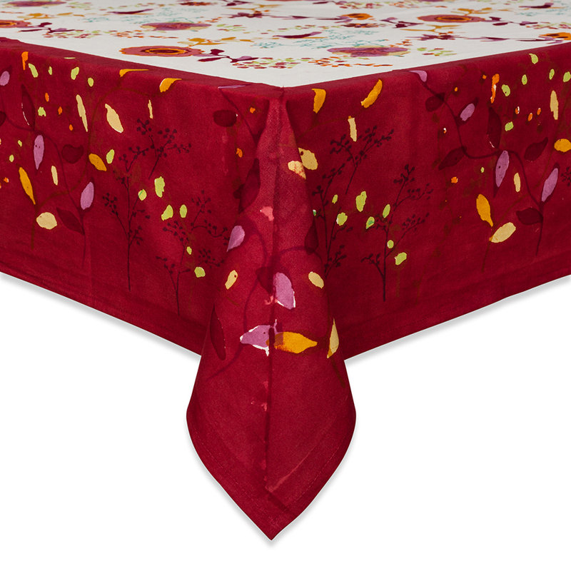 Treetop Handmade Floral Tablecloth, 71" W x 142" L, Multi