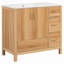 Meuble-lavabo de 24 po en chêne durable avec lavabo et rangement en résine, parfait pour les salles de bain modernes et les petits espaces