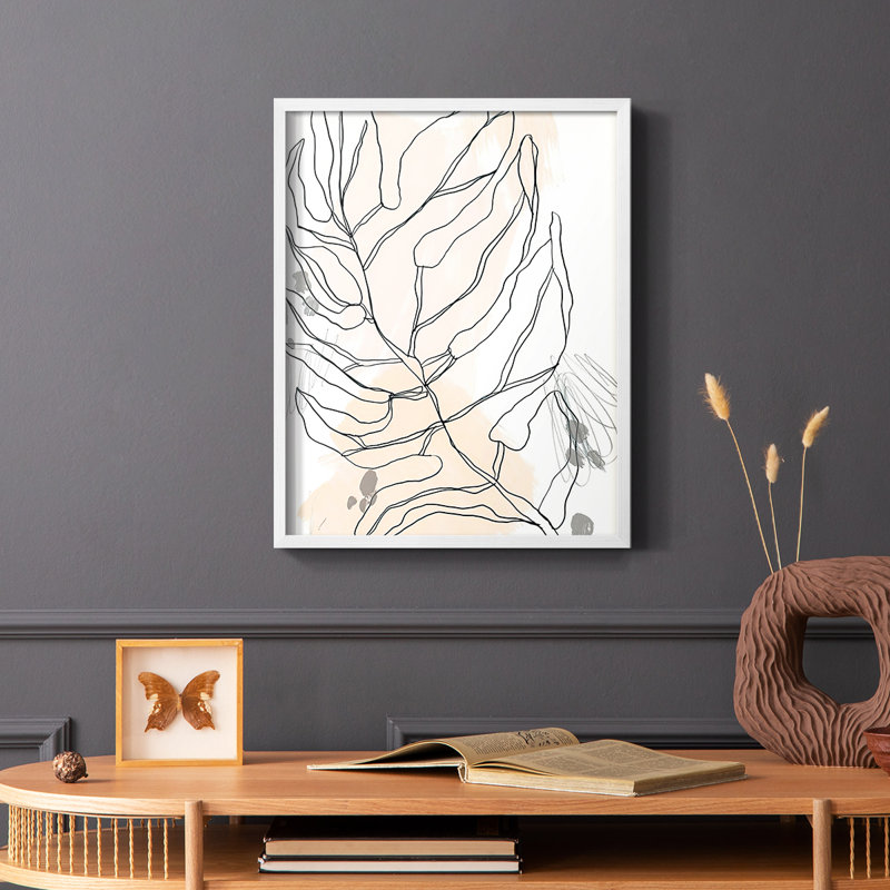 Palm Sketchbook IV, reproduction encadrée - bois massif, Cadre simple blanc, H 14 po x l 11 po