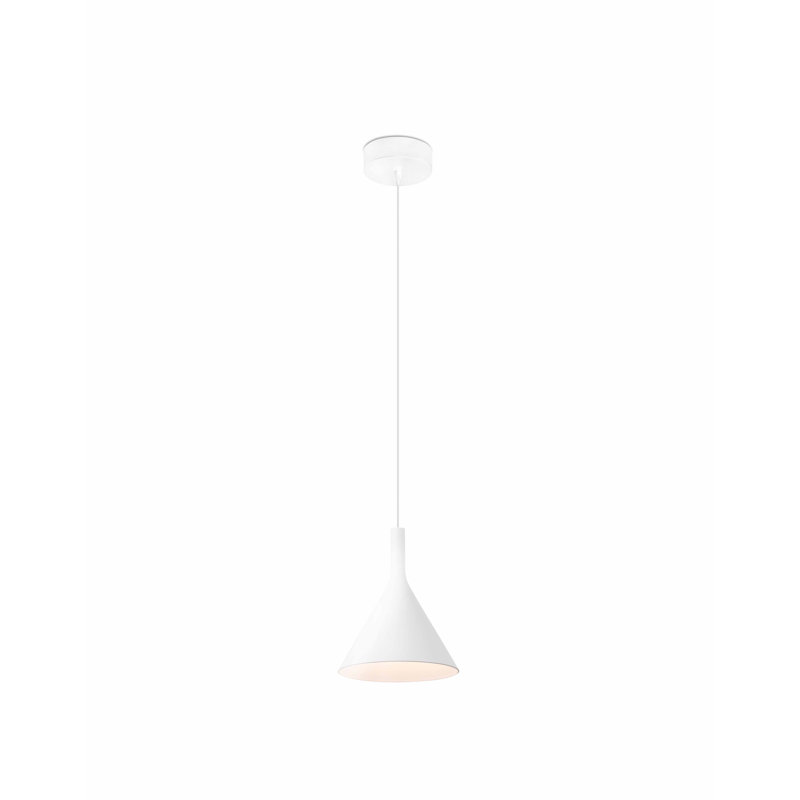 Daniela 1 - Light LED Pendant, White, 171.5cm H x 16.5cm diameter
