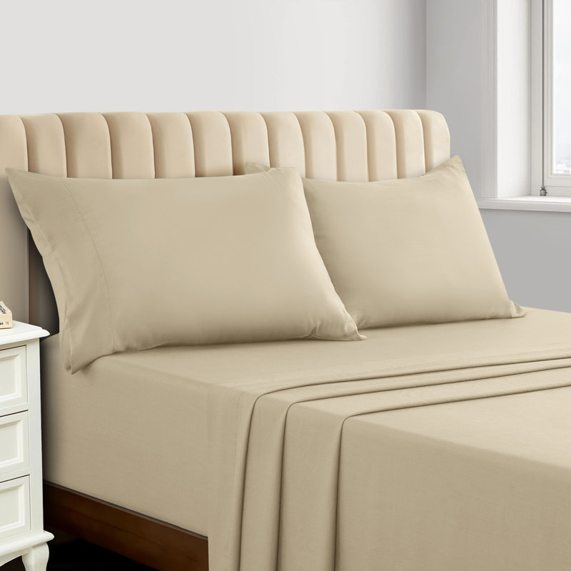 Ensemble de literie 4 pièces Luxury, Simple TG, Beige