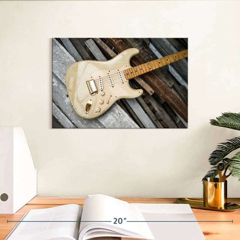 Guitare Abarca sur planches, H 8 po x l 12 po
