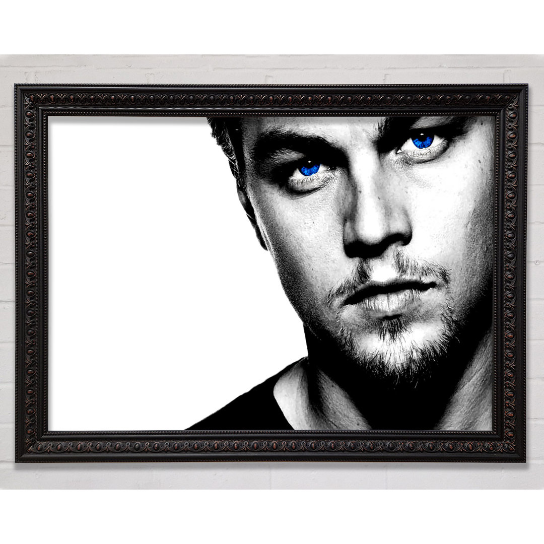 Leonardo Dicaprio Blaue Augen B N W - Druck