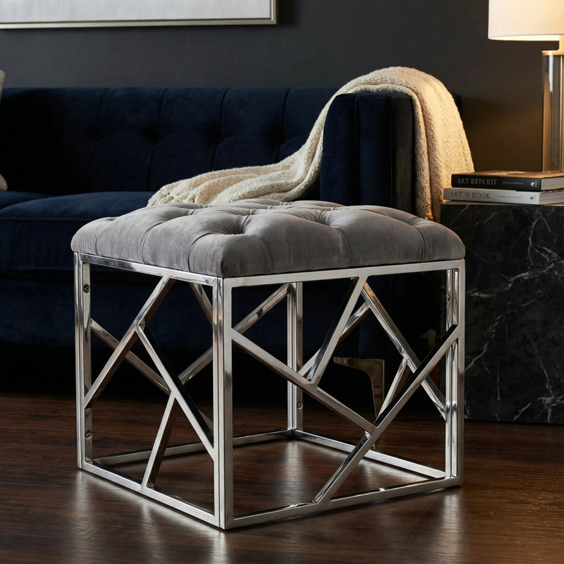 Gaudet Velvet Ottoman