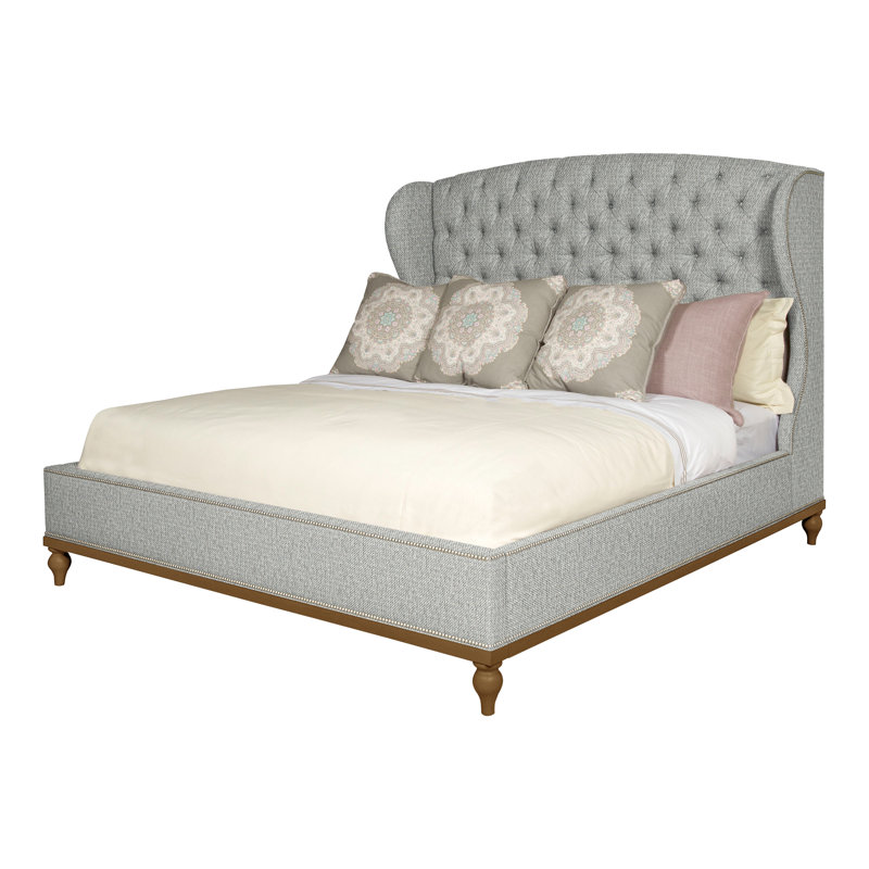 Emma Queen Upholstered Panel Bed, Navajo, Yes, Tarbee Dove