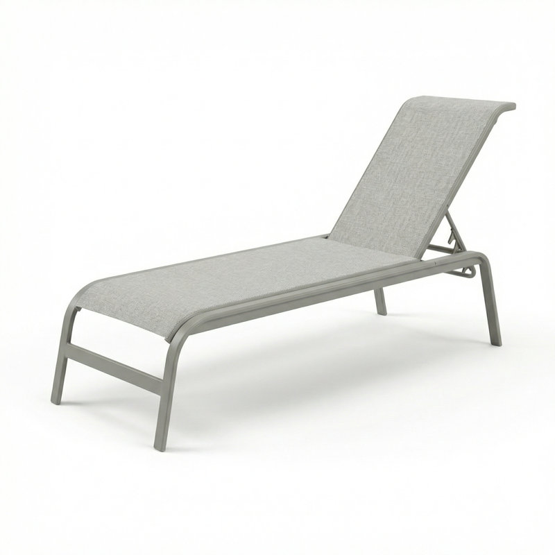 Chaise, Augustine Alloy II Sling/Matte Gray