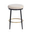 Ensemble de 4 tabourets de comptoir modernes de 24,75 po, 4 tabourets de comptoir blancs avec structure en fer, coussin éponge, repose-pieds, convient à la cuisine / chambre à coucher / salle à manger.-1298754624-1298754626