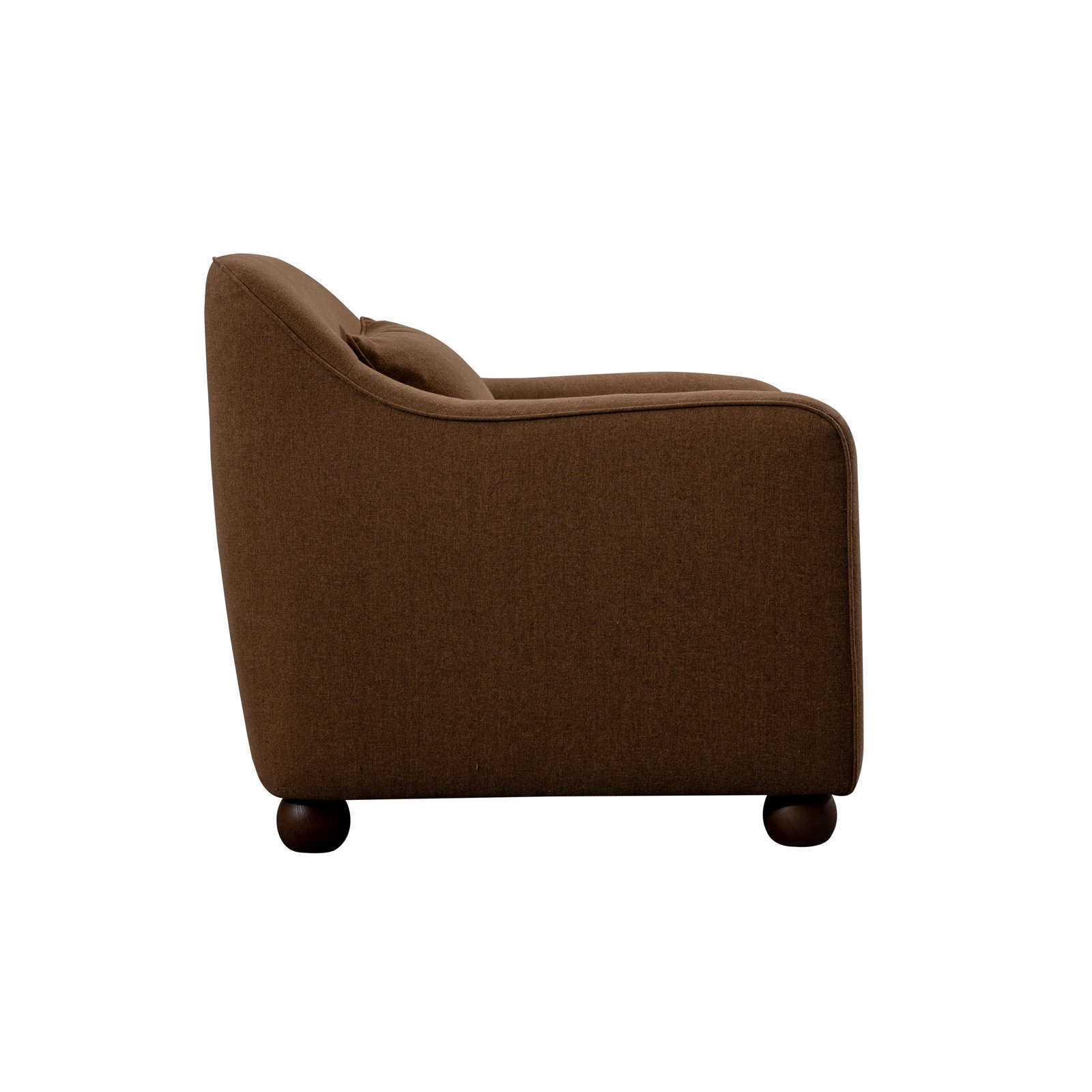 Greely Sloped Arm Upholstered Accent Chair, Rust