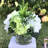 Faux Silk Hydrangea Arrangement in Vase