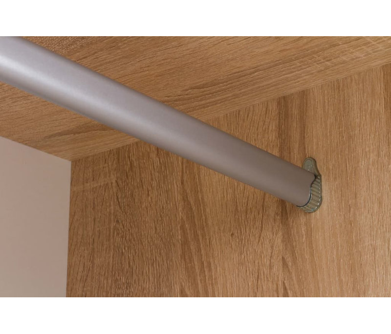 Bergamo 2 Door Manufactured Wood Wardrobe, Oak