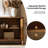 ALEX Transitional 4-Door Sideboard with Adjustable Shelves and Solid Wood Legs-824911852