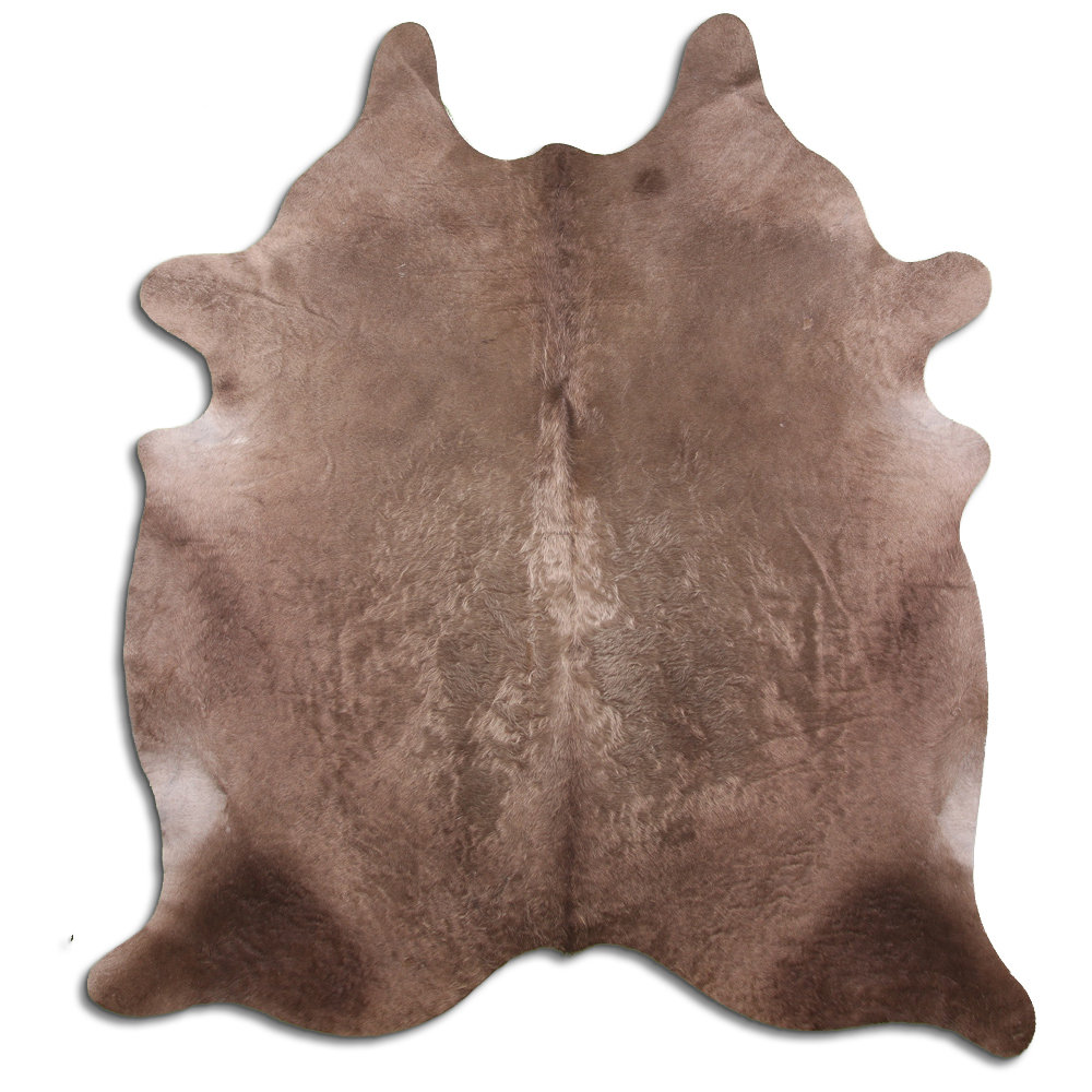 Foundry Select Custom Genuine Dark Champagne Cowhide Rug | Wayfair