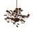 36" Wide Oak Leaf 9 Light Chandelier
