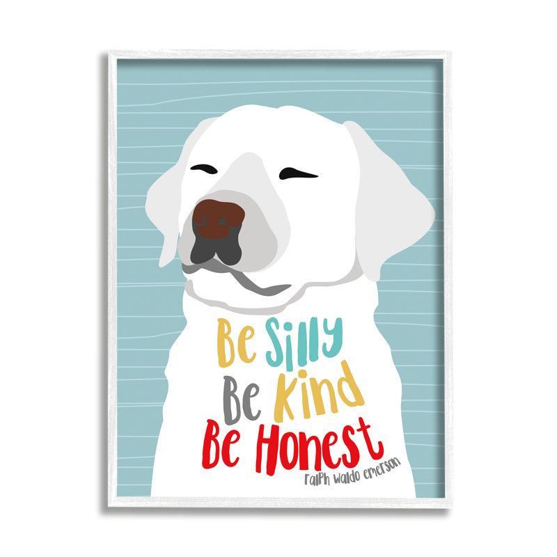 Décoration murale en forme de chien "be idiote be is honnêteté" pour enfants Taha, H 20 po x l 16 po x P 1,5 po