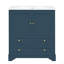 Meuble-lavabo 30 po avec lavabo en céramique, armoire de rangement autoportante moderne avec poignées dorées, portes à fermeture douce