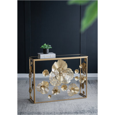 Clearfield 38.8'' Glass Top Console Table