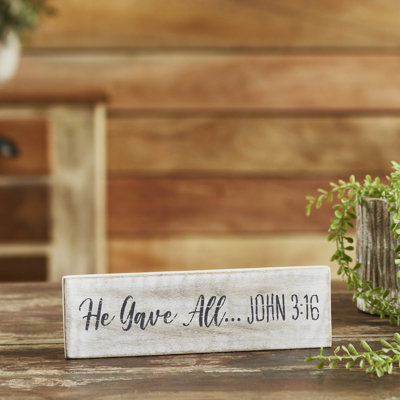 «He Gave All», panneau en bois 3 x 10
