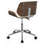 Chaise de bureau pivotante écru et noyer