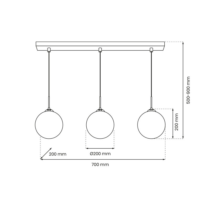Reflex 3 - Light Silver Kitchen Island Pendant