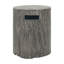 Support de réservoir et table d'appoint en oxyde de magnésium 16 po x 20 po, teinte grise, conception ronde, construction en béton léger, aucun assemblage requis pour une utilisation sur le toit