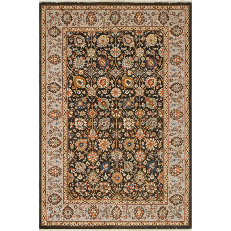Carlotta One-of-a-Kind 4'1" X 6'1" New Age Wool Area Rug in Chocolate