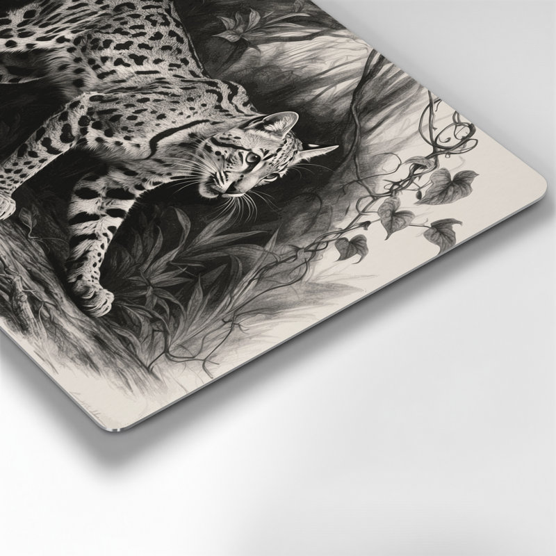 Art mural en métal «Big Cats Ocelot», H 20 po x l 30 po
