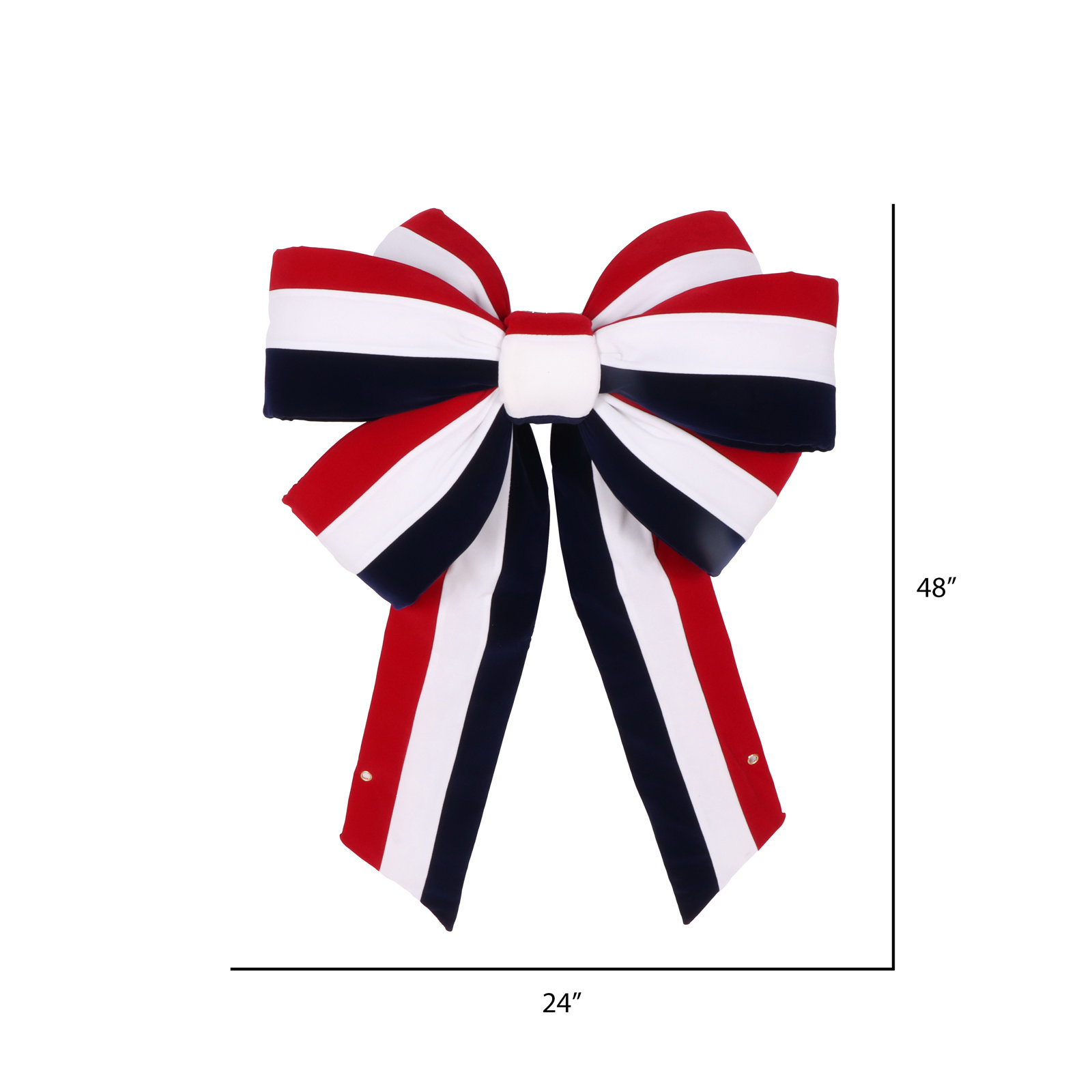 Piercy 28" Velvet Bow, Red/White/Blue