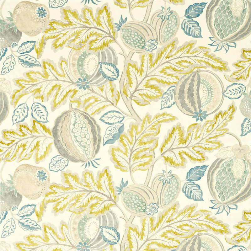 Cantaloupe Fabric, Sumac/Sage