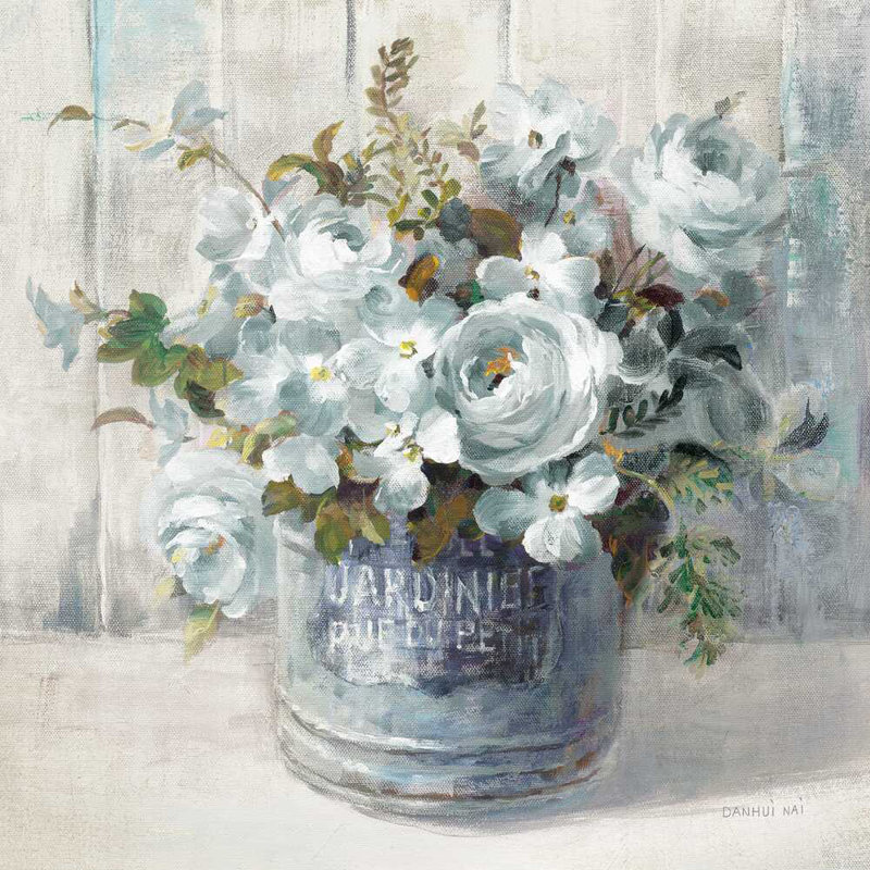 Garden Blooms I - bleu, H 20 po x l 20 po