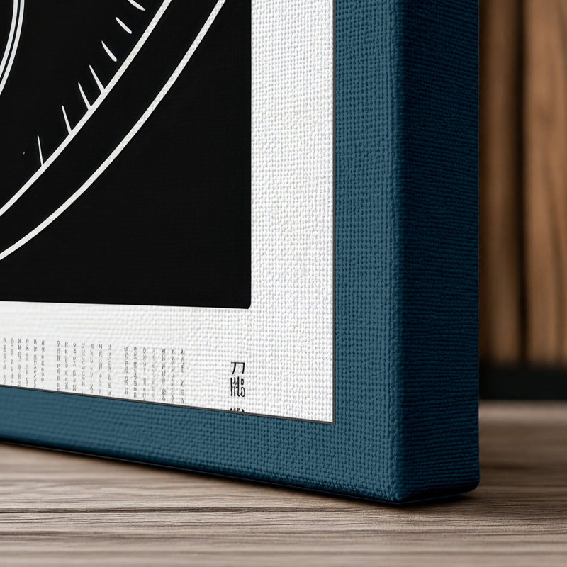 Tokyo Architecture Japandi - Wrapped Canvas, 30x20 - 76.2 x 50.8 cm, Teal Border