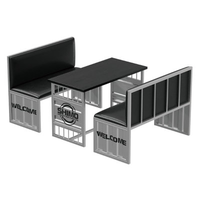 Combinaison de table et de chaises de style industriel