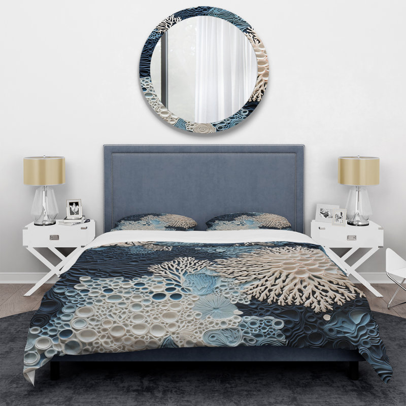 Ensemble de housse de couette Under Water, Housse de couette simple et deux taies décorative