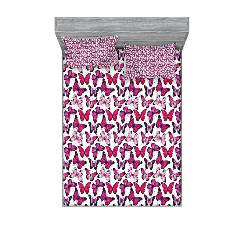 Drap-housse et coussin décoratif Ambesonne, Ensemble de draps pour très grand lit californien
