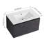 Meuble-lavabo mural flottant 30 po avec lavabo en céramique et porte d'armoire à fermeture en douceur