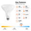 Ampoule DEL BR40 Euri Lighting, 11 W, 1000 lm, équivalent 75 W, 5000 K, culot E26, dimmable, conforme aux normes CEC et UL.