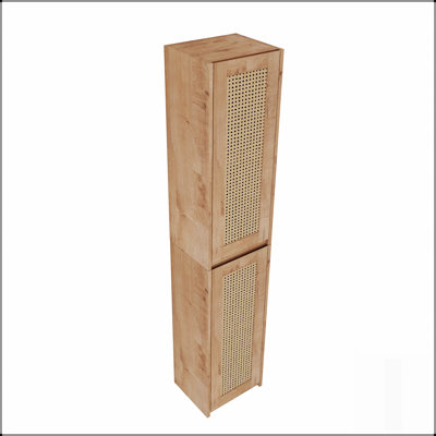Modern 24 Inch Bathroom Side Cabinet with Soft Close Doors and Floating Mount Design for Elegant Storage Solutions