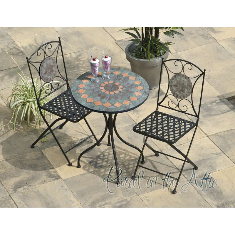 Melaney 2 - Person Patio Dining Set with Round Table