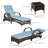 Shemsie Outdoor Metal Chaise Lounge with Table , Cushion Included-1453561444