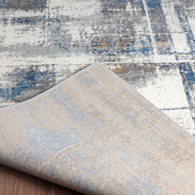 Michigamme Area Rug in Blue/Gray, Rectangle 8'6" x 11'6"