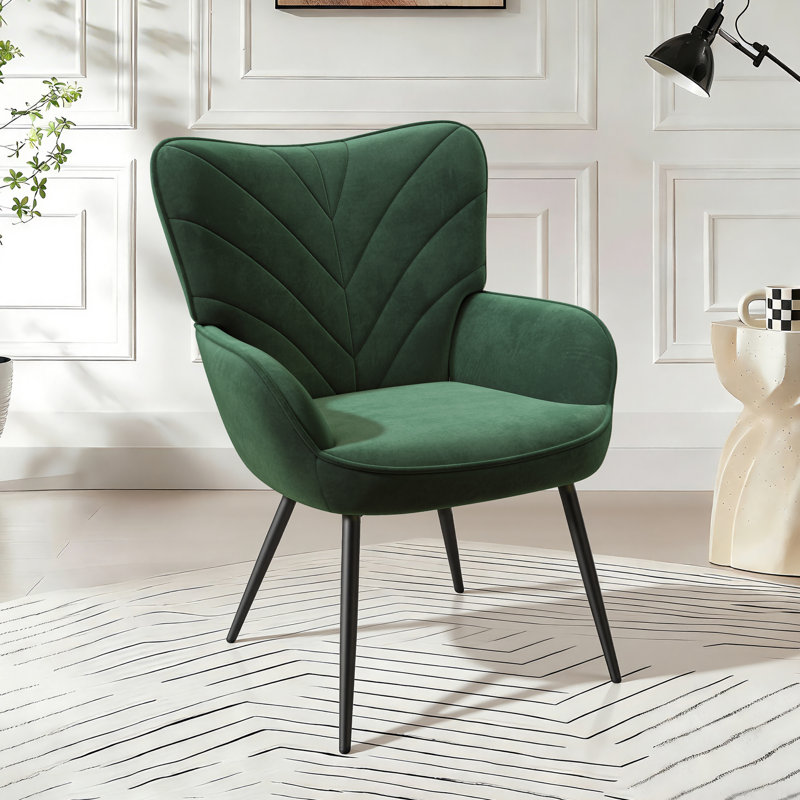 Velvet Armchair, Green